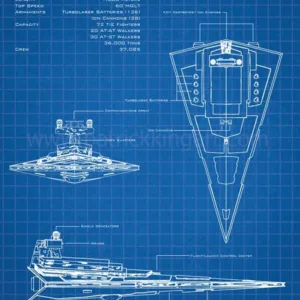 Imperial Star Destroyer - Star Wars Schematics - Patrick King Art