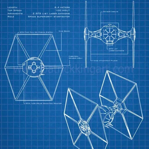 TIE Fighter - Star Wars Schematics - Patrick King Art