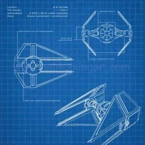 TIE Interceptor - Star Wars Schematics - Patrick King Art