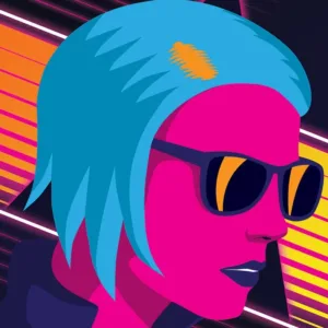 Synthwave Girl - Synthwave Art - Patrick King Art