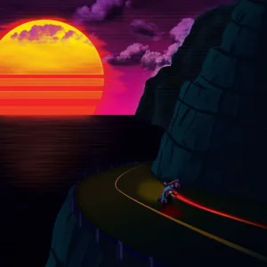 Pacific Highway - Synthwave Art - Patrick King Art