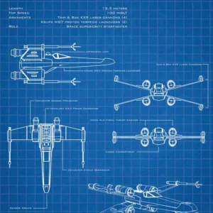 X-Wing - Star Wars Schematics - Patrick King Art