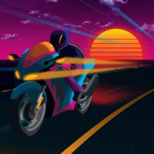 Oceanside - Synthwave Art - Patrick King Art