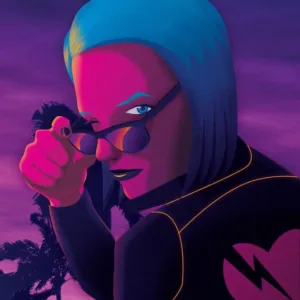 Flirt - Synthwave Art - Patrick King Art