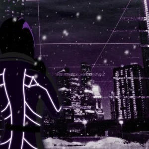 Digital Snow - Cyberpunk Art - Patrick King Art