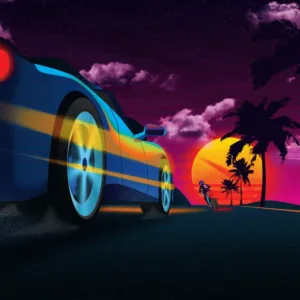 The Pursuit - Synthwave Art - Patrick King Art