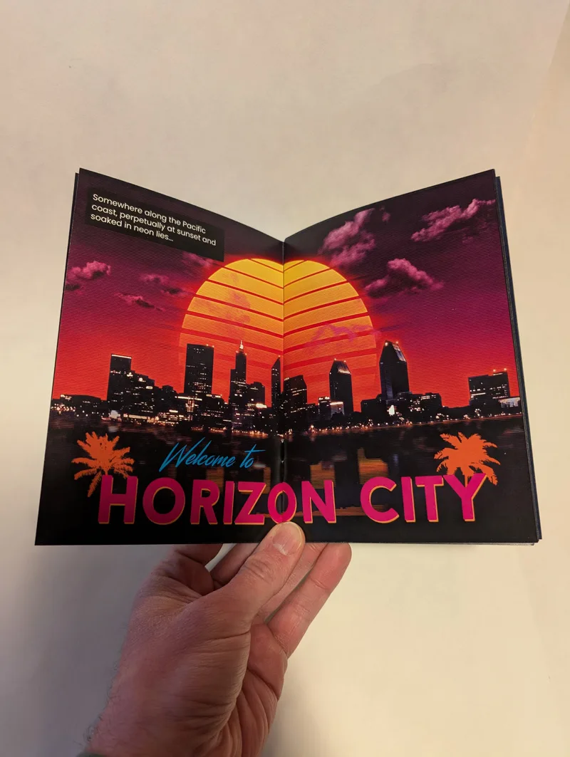 SYNTHWAVE ULTRA Art Zine Interior Page - Patrick King Art