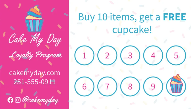 Cake My Day Loyalty Card - Patrick King Art