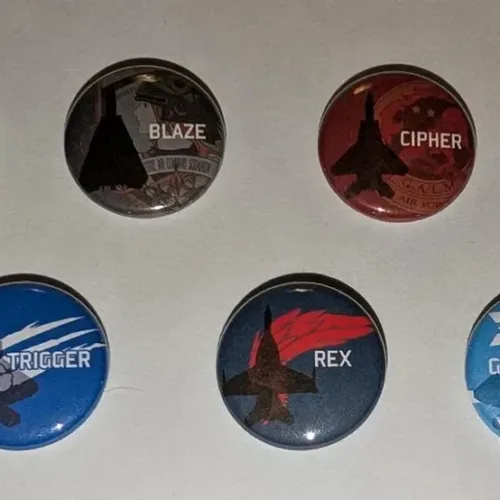 Ace Combat Buttons - Patrick King Art