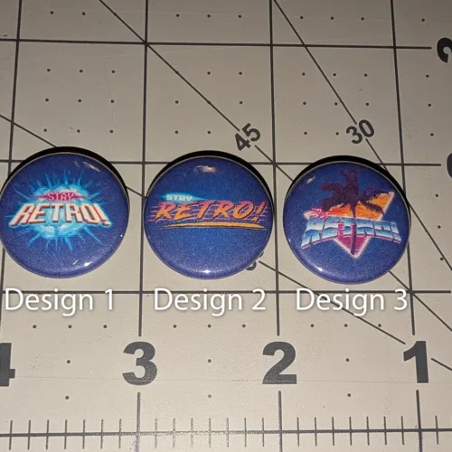 Stay Retro! 80s-inspired Buttons - Patrick King Art