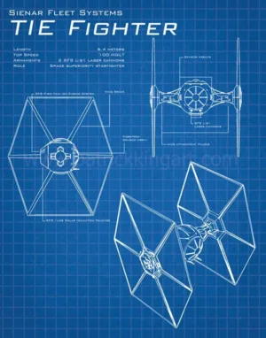 TIE Fighter - Star Wars Schematics - Patrick King Art