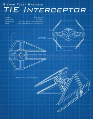 TIE Interceptor - Star Wars Schematics - Patrick King Art