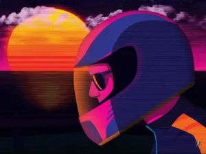 The Getaway - Synthwave Art - Patrick King Art