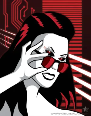 Heart - Cyberpunk Art - Patrick King Art