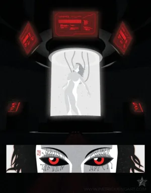 First Heartbeat - Cyberpunk Art - Patrick King Art