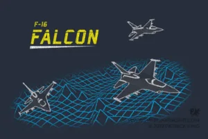 F-16 Falcon - Vintage Fighter Jets - Patrick King Art