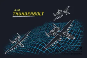 A-10 Thunderbolt - Vintage Fighter Jets - Patrick King Art