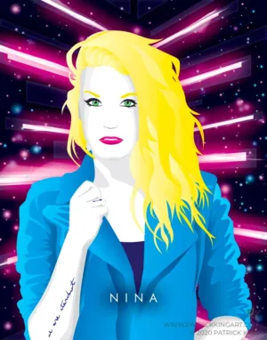NINA - Synthwave Art - Patrick King Art