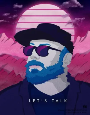 Let's Talk - Synthwave Art - Patrick King Art