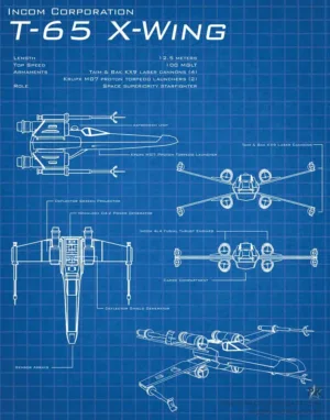 X-Wing - Star Wars Schematics - Patrick King Art