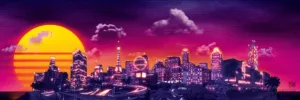 Las Vegas, NV / Austin, TX / Miami, FL - Synthwave Art - Patrick King Art
