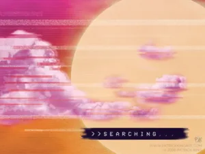 Searching - Vaporwave Art - Patrick King Art