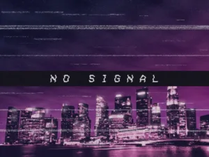 No Signal - Vaporwave Art - Patrick King Art