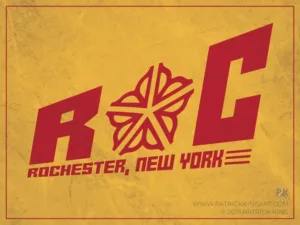 Kodak-Inspired Rochester, NY Logo - Original Art - Patrick King Art