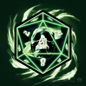 Neon Skull - D20 - Patrick King Art