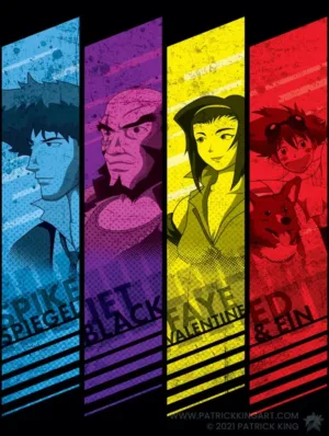 Cowboy Bebop - The Crew - Fanart - Patrick King Art