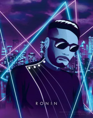 Ronin - Synthwave Art - Patrick King Art