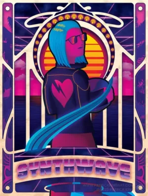 Synth Nouveau - Synthwave Art - Patrick King Art