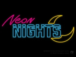 Neon Nights Event Logo - Logo Design - Patrick King Art