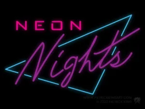 Neon Nights Event Logo - Logo Design - Patrick King Art