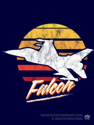F-16 Falcon - Retro Fighter Jets - Patrick King Art