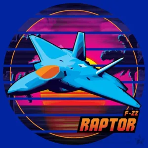 F-22 Raptor - Neon Fighter Jets - Patrick King Art