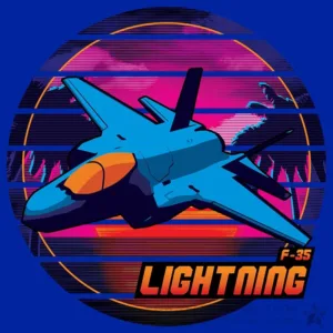 F-35 Lightning - Neon Fighter Jets - Patrick King Art