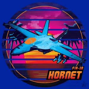 F/A-18 Hornet - Neon Fighter Jets - Patrick King Art