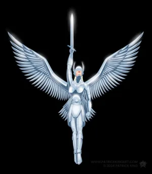 Chrome Valkyrie - Original Art - Patrick King Art