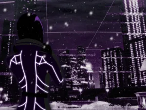 Digital Snow - Cyberpunk Art - Patrick King Art