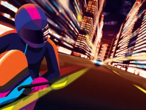 Express Route - Synthwave Art - Patrick King Art