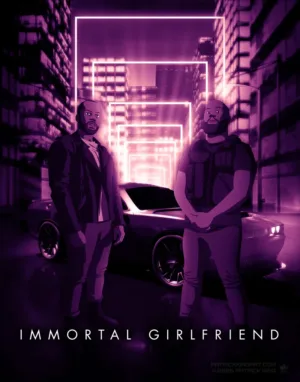 Synthwave Artist Portrait - Immortal Girlfriend - Patrick King Art