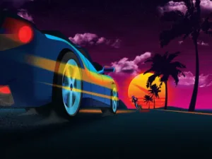 The Pursuit - Synthwave Art - Patrick King Art