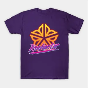 Synthwave Rochester Logo T-Shirt - T-Shirts - Patrick King Art