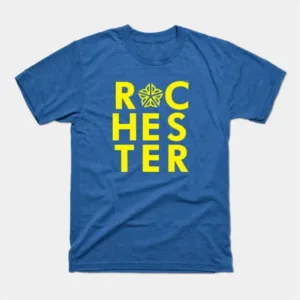 Text Rochester Logo T-Shirt - T-Shirts - Patrick King Art