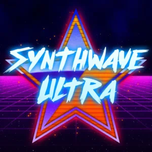 SYNTHWAVE ULTRA Spotify Playlist Cover SYNTHWAVE ULTRA Spotify Playlist Cover - Logo Design - Patrick King Art