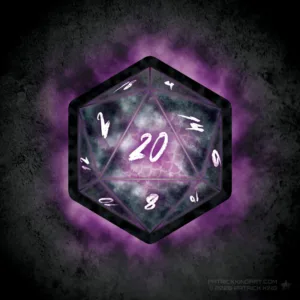 Black Dragon D20 - Patrick King Art
