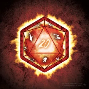 Red Dragon D20 - Patrick King Art