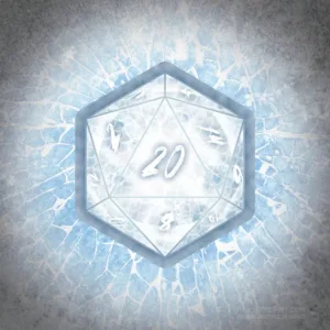 White Dragon D20 - Patrick King Art