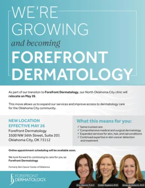 Forefront Dermatology - Announcement Flyer Forefront Dermatology - Announcement Flyer - Patrick King Art